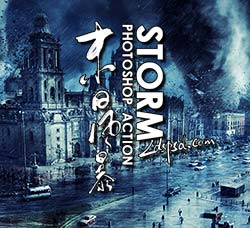 极品PS动作－末日风暴(含高清视频教程)：Storm Photoshop Action